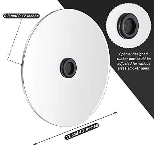 3 Pieces Smoking Gun Cup Covers Infuser Lids Cocktail Drinks Covers Smoking Gun Accessories for Wine Cups Goblet Glasses Tumblers Mugs Bowls Diameter Below 4. 7"