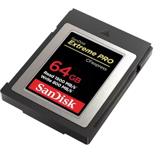 SanDisk Extreme Pro Cfexpress Type B Card,1500 MB/s R & 800 MB/s W, Black, 64GB