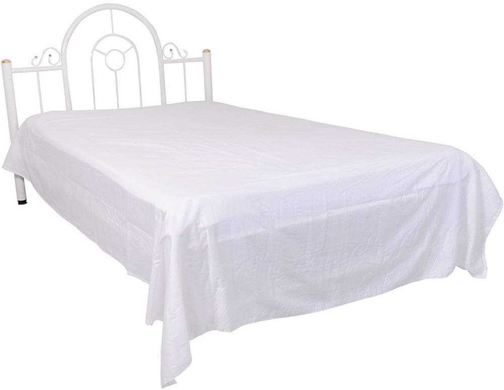 Hotel Linen White Single Flat Sheet, Twin/ Single Size, Cotton Material