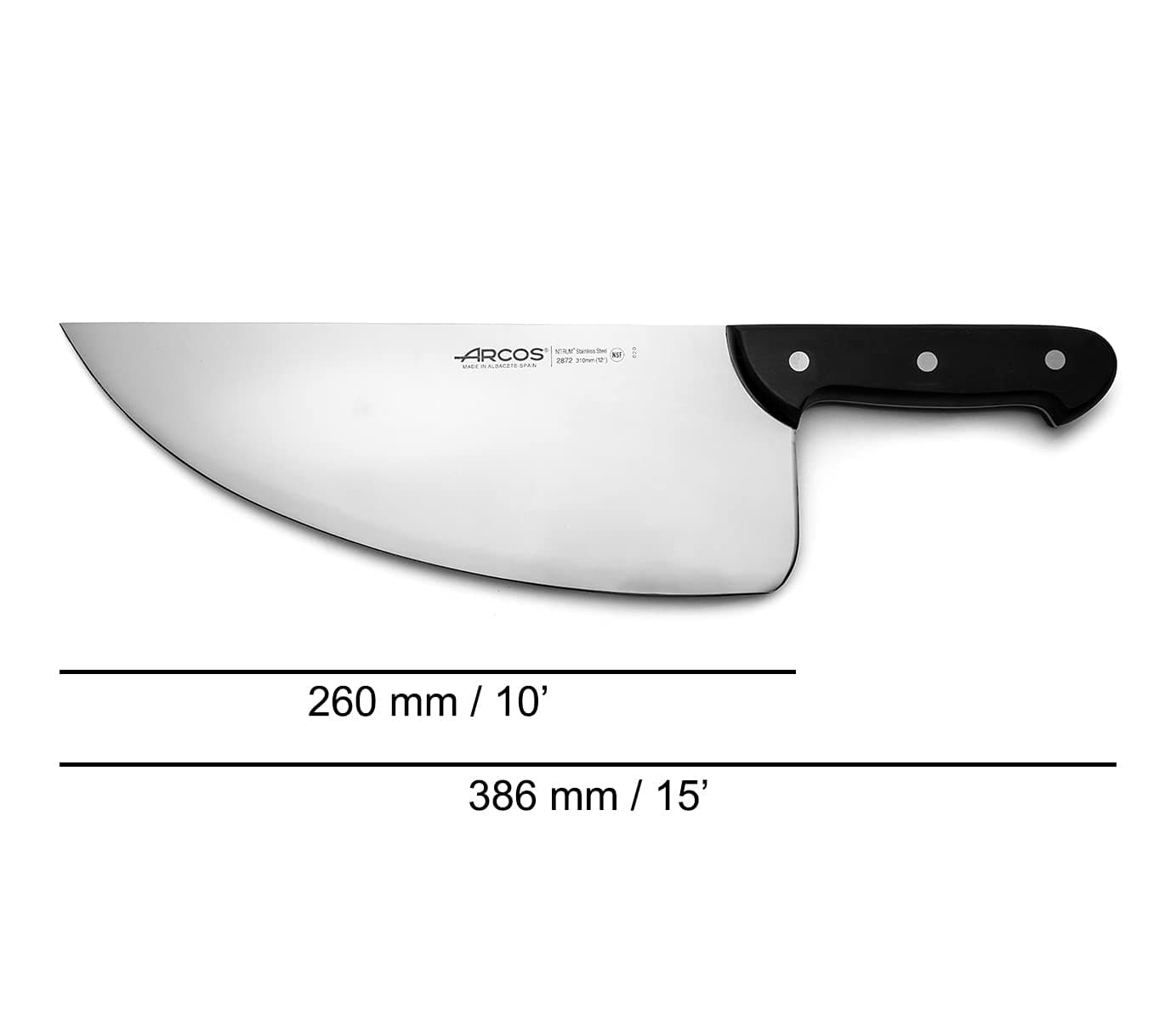 Arcos Series Universal - Fishmonger Knife Fish Knife - Blade Nitrum Stainless Steel 13" - Handle Polyoxymethylene (POM) Black Color