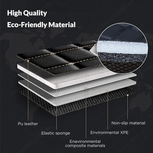 Car Trunk Mat for Kia Optima 2005 2006 2007 2008, Custom Fit PU Leather Cargo Liner, All-Weather Waterproof Rear Trunk Liner Protector, Auto Interior Accessories