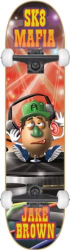Brown Toe Up Skateboard - 8.19 w/Mini Logos