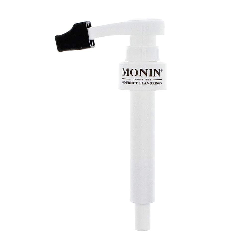 Monin - Syrup Pump, Exclusively for 750ml (25.4 fl oz) Glass Bottles | Mess-Free Dispensing + Tip Cover Included (White)