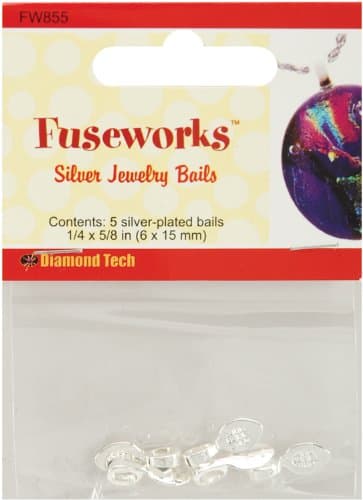 Fuseworks Small Silver Jewelry Bail, 5-Pack