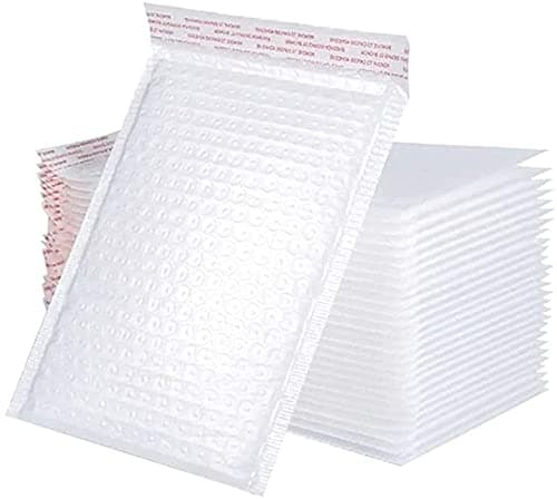 Self Seal Poly Bubble Mailers Padded Envelopes (Matte White,11x15cm + 4cm,25 Pcs)