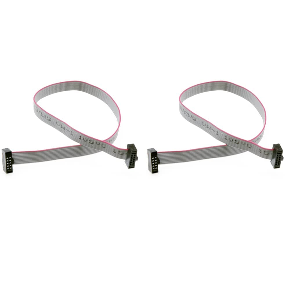 Treedix 2PCS IDC Ribbon Connector Flat Ribbon Cable Jtag Cable 1.27mm Pitch 2 Row 10 Pins Connector Female to Female Wires SWD Cable Length 200mm/7.87 in for JTAG/ISP Connecting