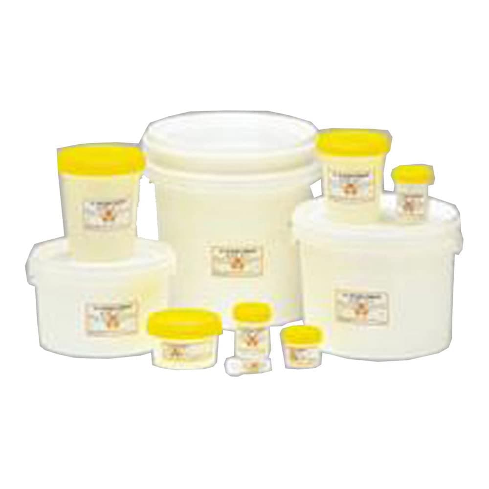 Histoplex H1202-FL Polypropylene Histology Container with O Ring Yellow Cap, Non Sterile, Clear, 120ml Capacity (300 count)