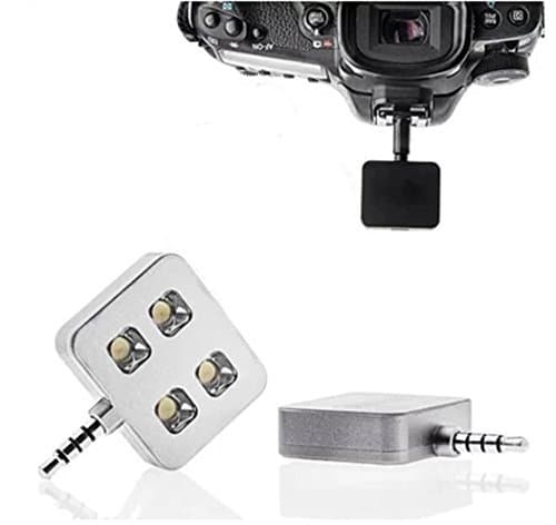 Mini 4 Led Selfie Light, Sunwee Flash Pocket Fill-in Light Spotlight Portable Video Light for iPhone 6 /iPhone 6 Plus Samsung Galaxy S6 Gopro Camera with USB Charging Cable White