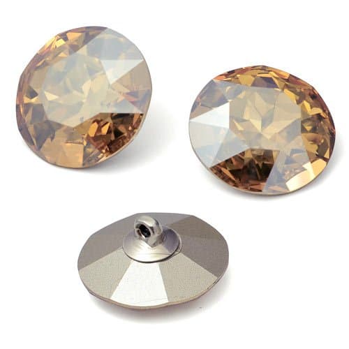 27mm Austria Crystal 1201 Crystal Round Button by pc, Crystal Golden Shadow