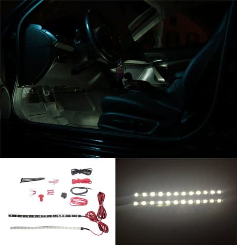 Rally Roo Warm White Vehicle Interior LED Light Kit - Under-Seat & Under-Dash Glow - Includes