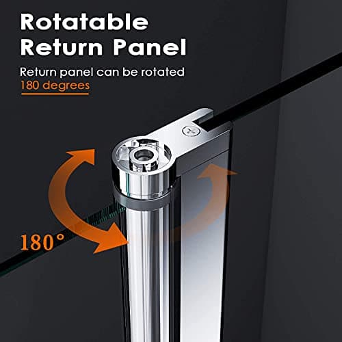 ELEGANT 700mm Walk in Wetroom Shower Enclosure 8mm Easy Clean Glass Screen Panel with 300mm Return Panel