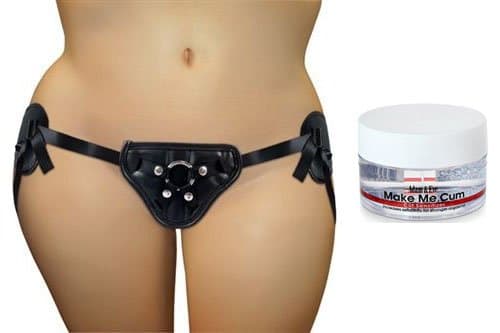 Plus Size Stràp On Blàck & Lübe Cream Sét