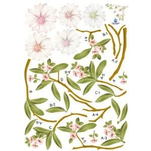 Reusable Decoration Wall Sticker Decal - Blossoming Flowers