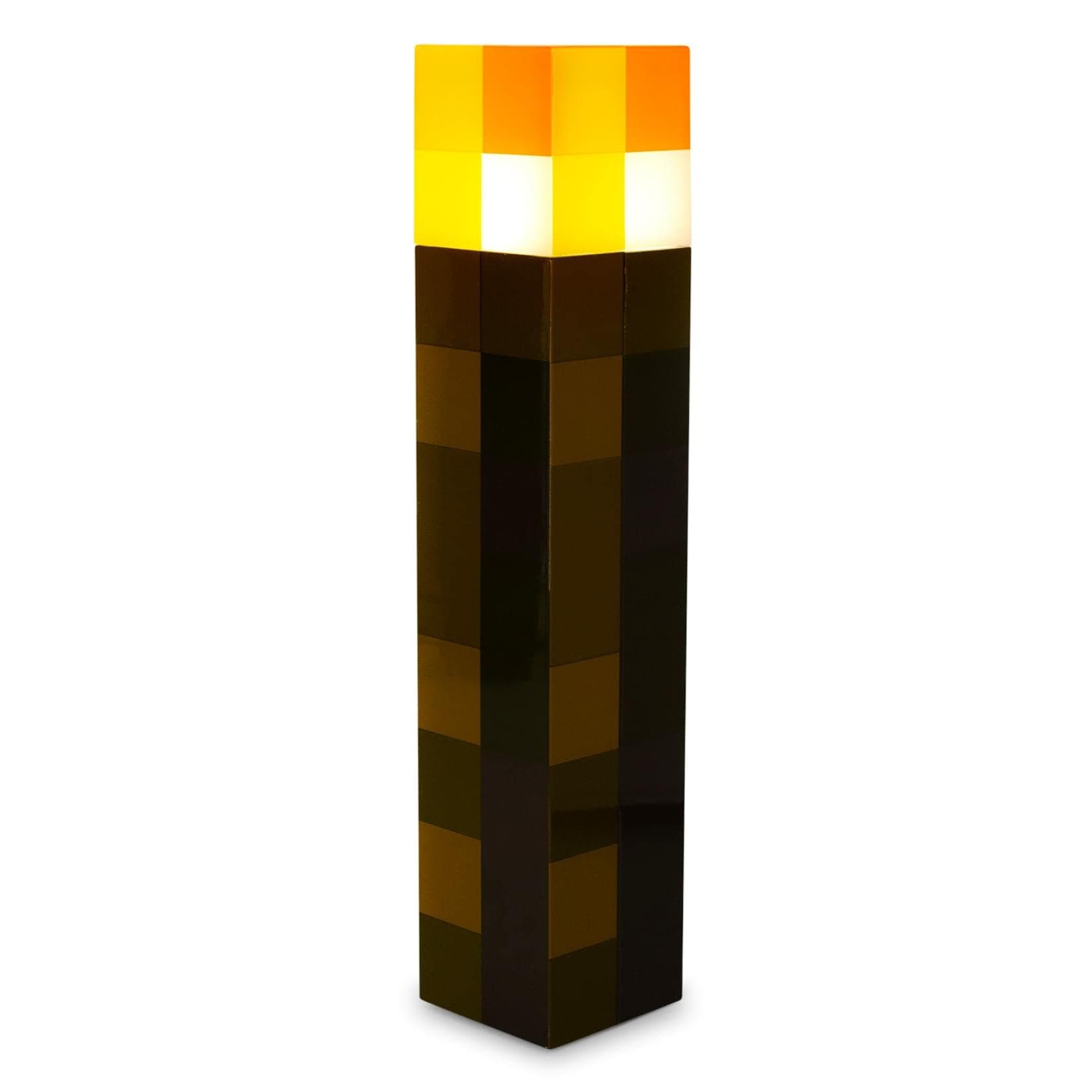 Minecraft Brown Stone Torch Plug-In Nightlight With Auto Dusk To Dawn Sensor | LED Mood Light For Kids Bedroom, Play Room, Hallway | Home Decor Room Essentials | Video Game Gifts And Collectibles