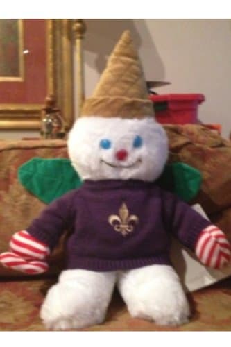 2011 Mr. Bingle Tall 23" Plush Saints Fleur De Li Sweater (with tag) LSU New