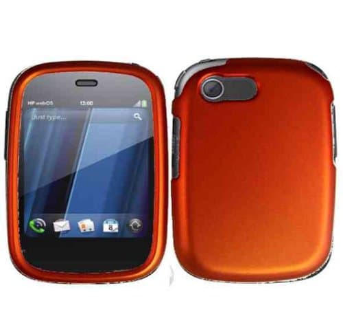 Orange Rubberized Snap on Hard Skin Shell Protector Faceplate Cover Case for Hp Veer + Lcd Screen Guard + Microfiber Pouch Bag + Case Opener