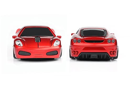 Jinfili Car Wireless Mouse Ergonomic Gaming Optical Mice USB 2.4G Mini Receiver for Windows Laptop Notebook Mac