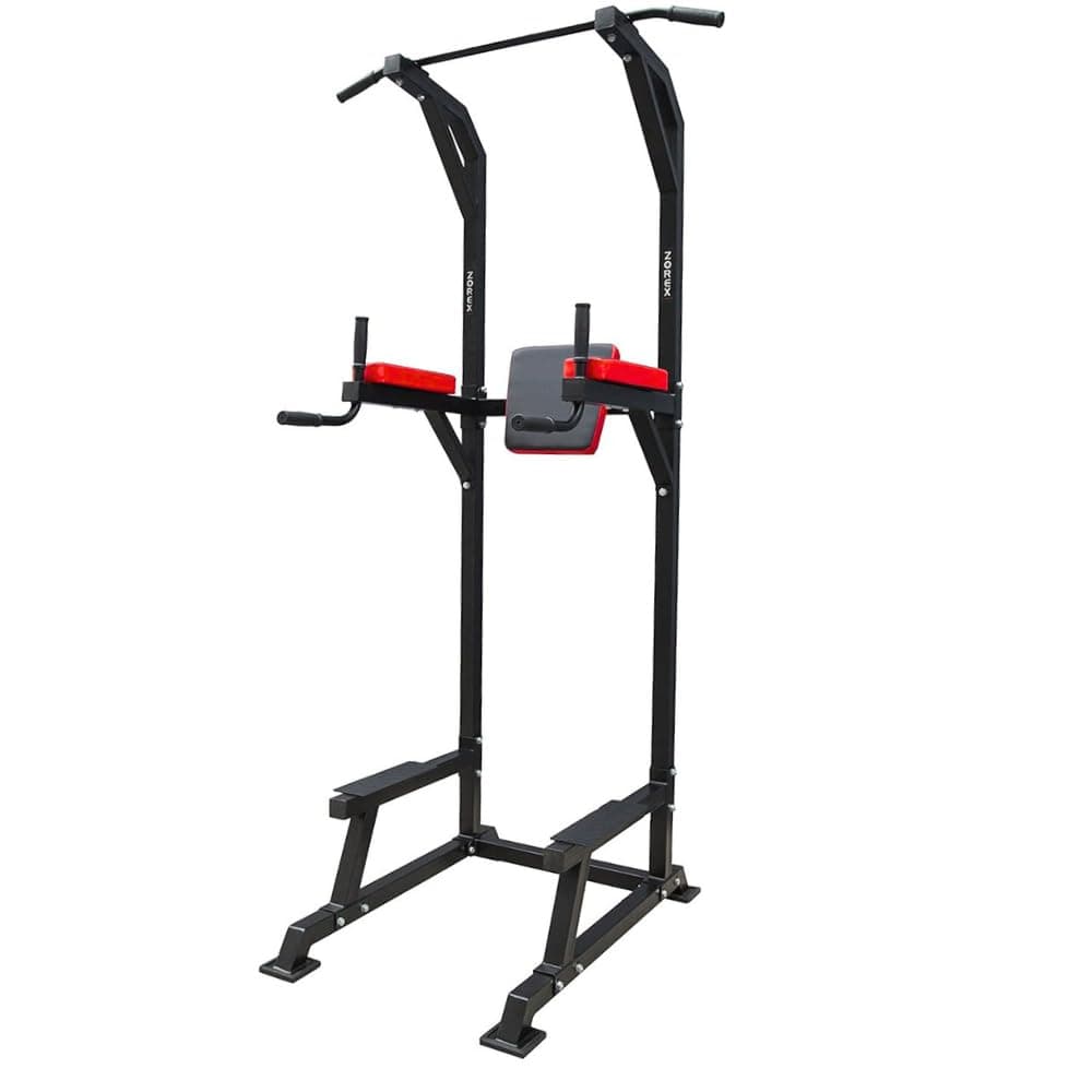 Zorex Fitness ZF-118 Multifunctional Power Tower, Pull Up-Chin Up Bar Dip Station/Stand for Home Gym Strength Training Workout Equipment for Home Gym Setup Weight Capacity 120kg (Black & Red)