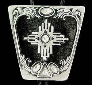 Bolo Tie - New Mexico Cross (Diamond Cut)