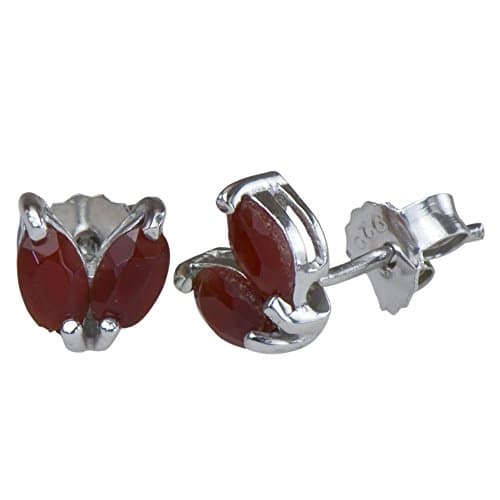 Flawless Natural Agate Gemstone 925 Sterling Silver Stud Earrings