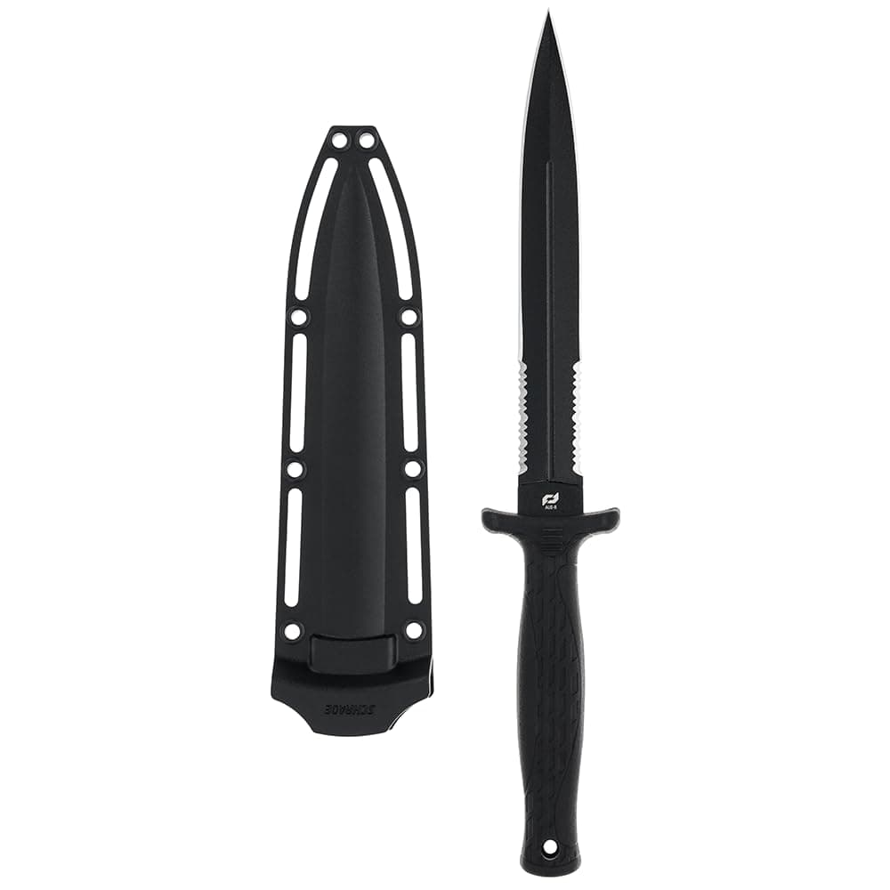 Delta Class Needle Magnum Serrated Fixed Blade with High Carbon Stainless Steel for Outdoor Survival
