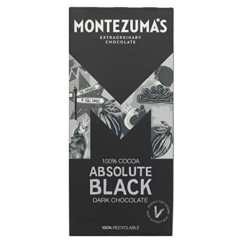 Montezuma's - Absolute Black Dark Chocolate 100% Cocoa Bar - 100g (Pack of 9)