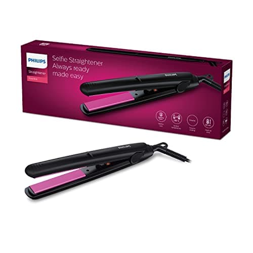 PHILIPS HP8302 Selfie Straightener, Black & Philips Oneblade Replaceable Blade Pack Including 2 Replaceable Blades, Qp220/51 (Lime)
