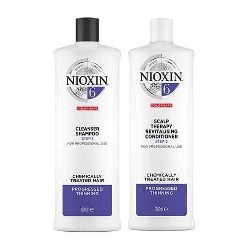 Nioxin DUO System 6 Cleanser Shampoo 1000ml & System 6 Scalp Therapy Revitalizing Conditioner 1000ml
