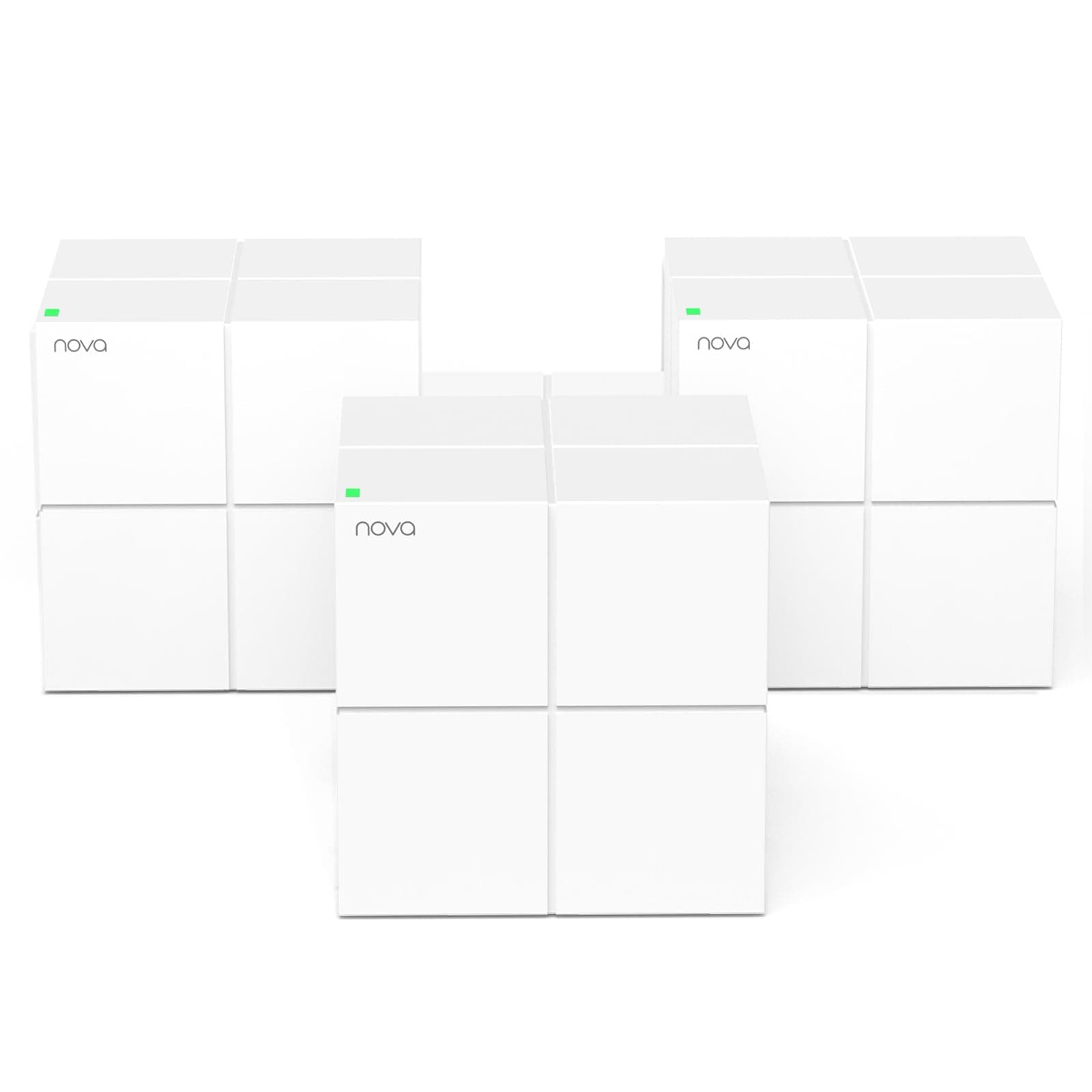 Nova MW6 Mesh WiFi System - AC1200 Whole Home WiFi Mesh Router for 3500 sq.ft Coverage - Dual-Band Gigabit Mesh Network for 90 Devices - Seamless Roaming, Easy App Setup, 3-Pack