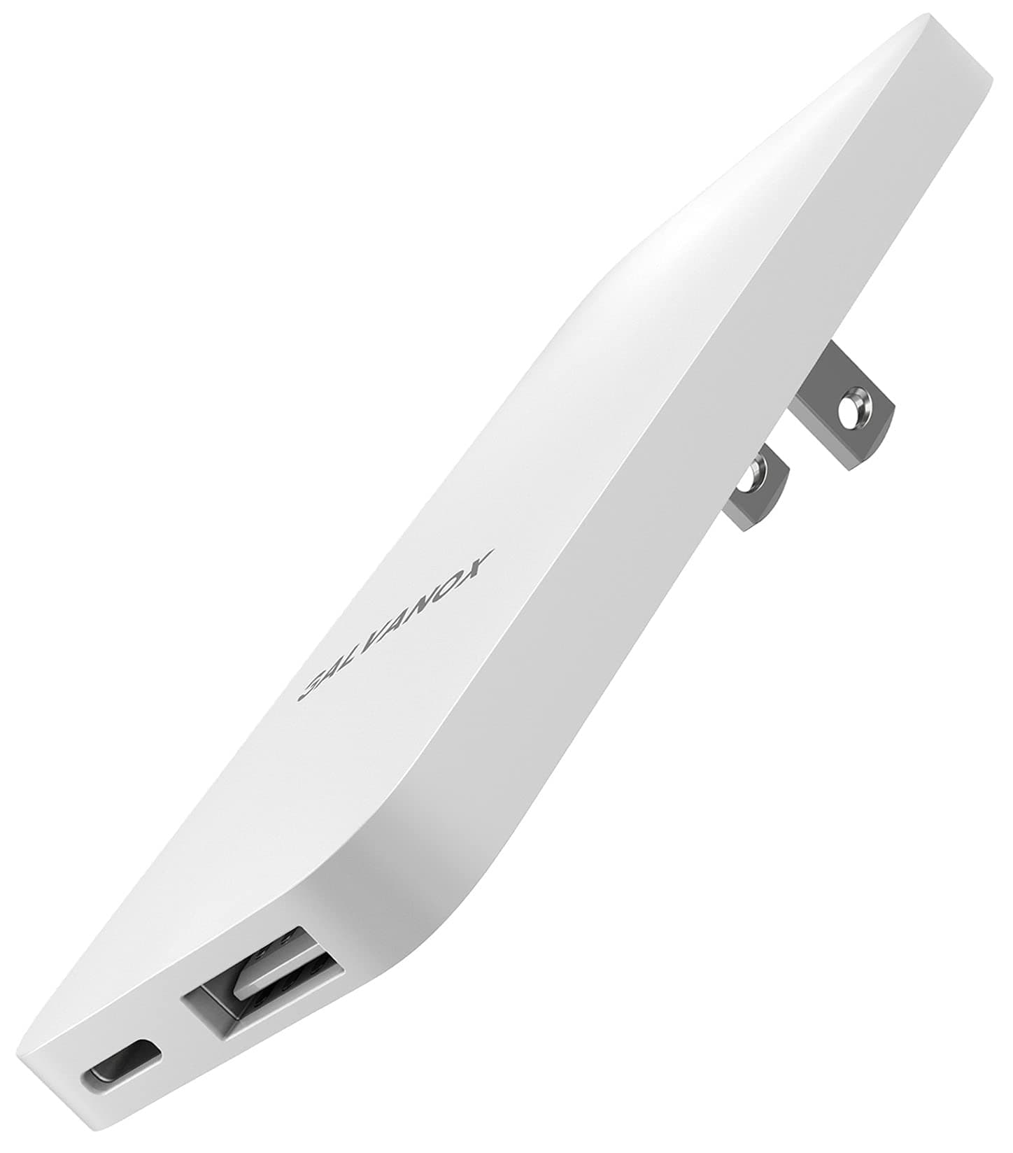 Type C Flat Wall Charger, Galvanox Ultra Slim (Multi-Port Power Adapter) for iPhone 13/14/15/16 iPhone 17 Pro/Max and Samsung Galaxy Models, 20W Fast Charging Outlet Plug (Dual USB-C USB-A)