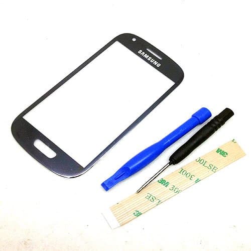 Blue Front Screen Glass Lens+tools for Samsung I8190 Galaxy S3 Mini Replacement Parts