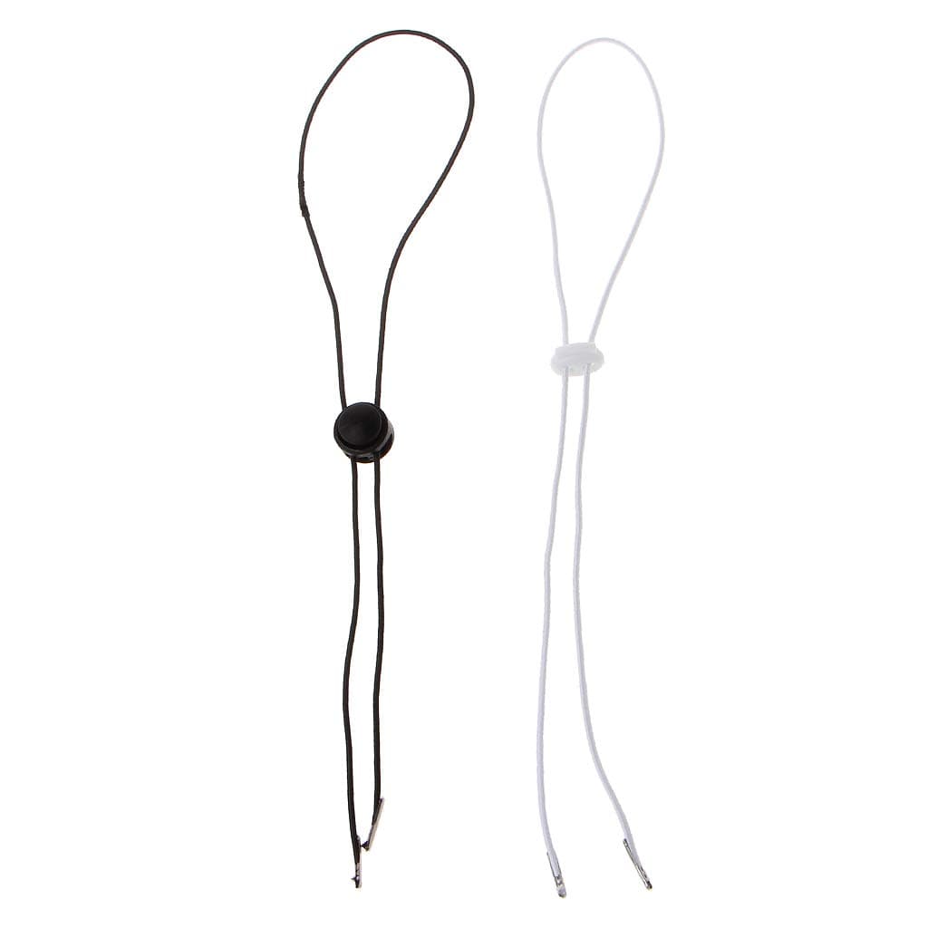 Gwxevce Flexible Removable Elastic Hat Chin Cord Strap Adjustable Cord Fastener Pack of 10