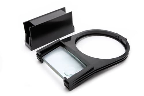 Danray Products LLC LMP-MAD 2- by 4-Inch, 2-Power Glass Magnifier with 1-Inch 4-Power Meniscus Inset Attachment for Snake-Arm Lamp