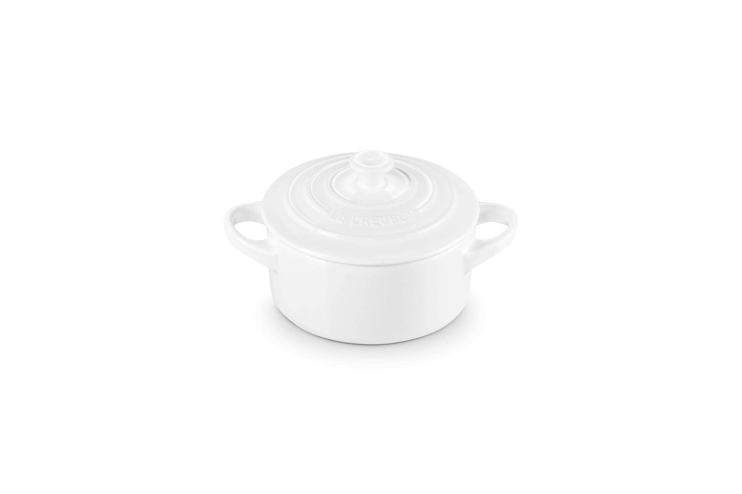 Stoneware Mini Round Cocotte, 8 oz., White