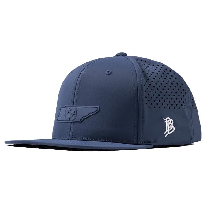 Branded Bills Tennessee Stealth PVC Flat Performance, Snapback Closure, Lightweight, Comfortable Baseball Cap