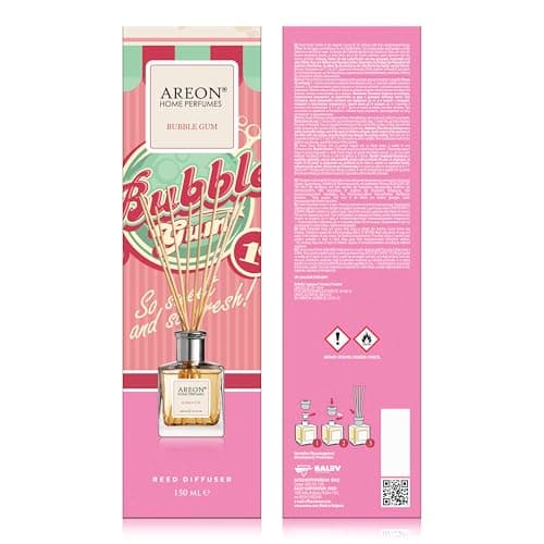 Reed Diffuser/Bubble Gum / 150ml / 1 Pack/Perfume for Home or Office Long Lasting Aroma Reed Stick Kit for Diffuser