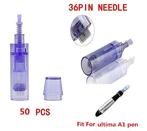 50 Pcs Micro Needles Cartridges For Ultima A1 Pen,Tips For Electric Auto Stamp Derma Pen Neelde Cartridges (36 pin needle)