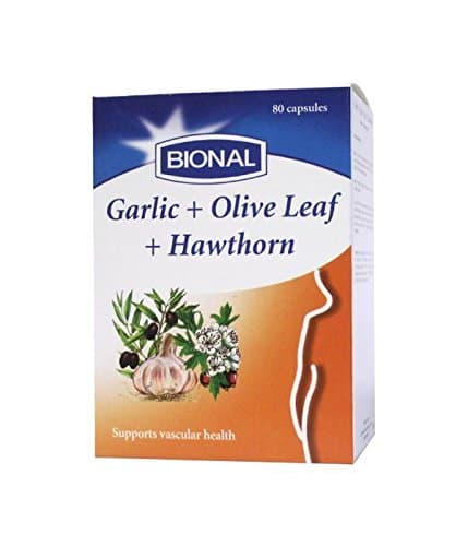 (4 Pack) - Bional Garlic Olive Leaf & Hawthorn Capsules | 80s | 4 Pack - Super Saver - Save Money