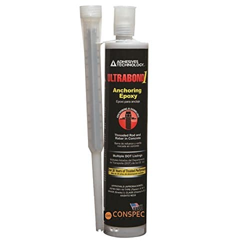 Conspec - Anchoring Epoxy Ultrabond-1 Concrete Anchor Adhesive Fast Setting 2-Part (9-oz Tube) with Nozzle