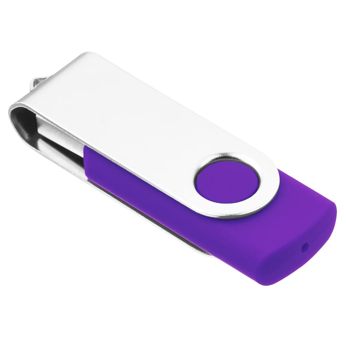 1GB USB Flash Drive 1PCS, EASTBULL USB 2.0 Thumb Drive Swivel USB Stick Memory Stick Metal Thumb Drives (Purple)