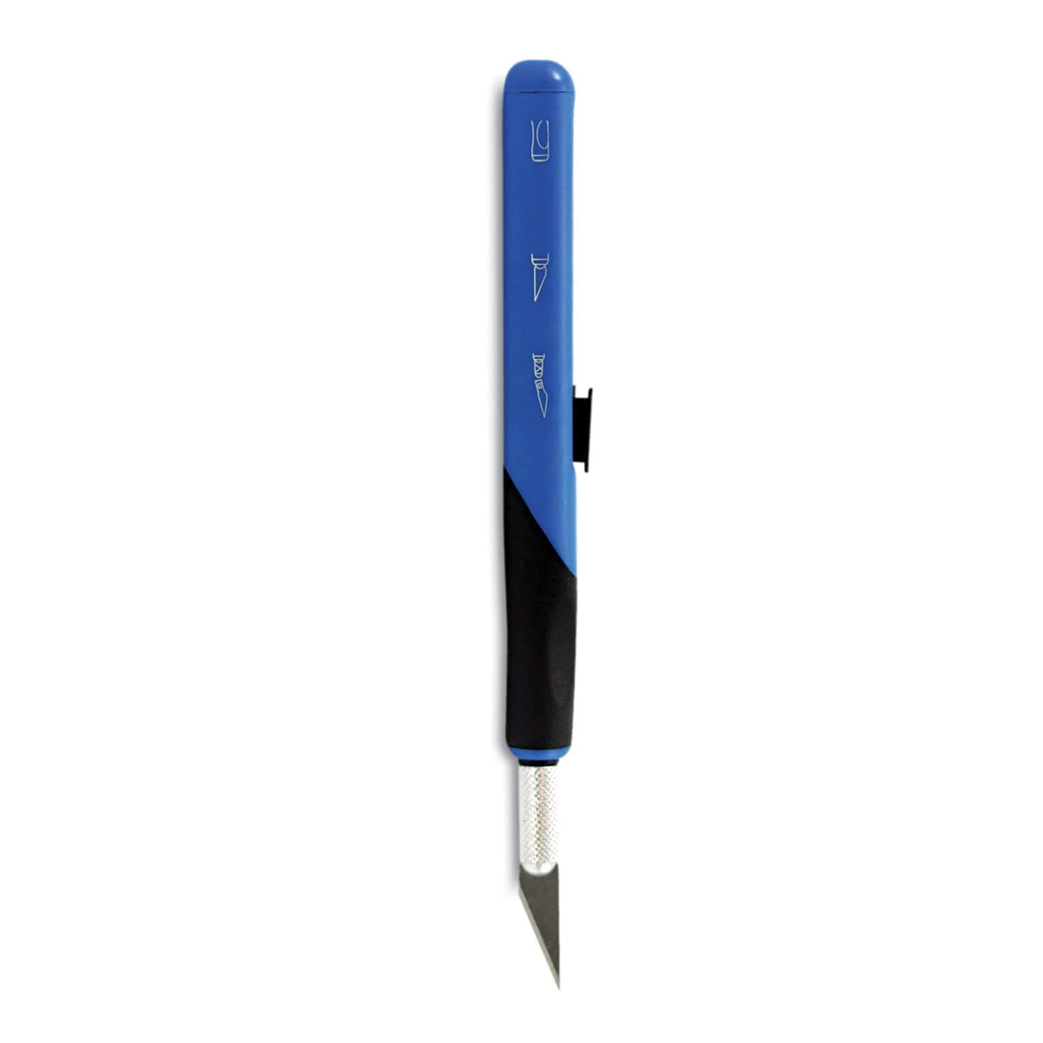 Retract-A-Blade Knife, #11, 5.25" Plastic Handle, Blue/Black