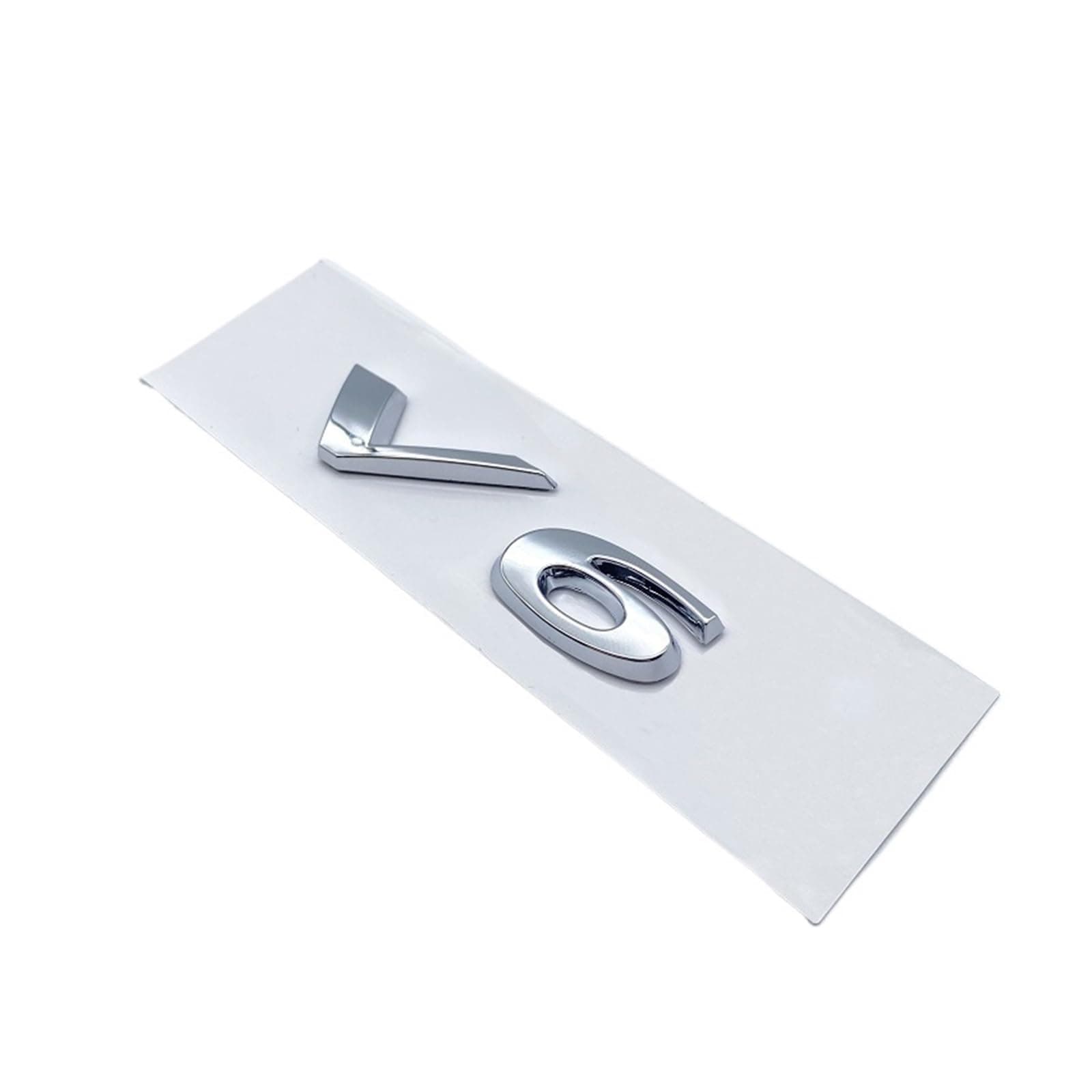 Letter Emblem Chrome Glossy Black ABS 3.0 5. V6 V8 20T 25T 30T 35T Fit for Jaguar XJ F-Type F-PACE E-PACE Badge Trunk Logo(Silver V6 2pcs)