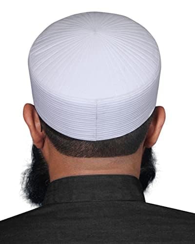 GenericCrescent Thread Badar Model Men's Premium Islamic Kufi Cap Traditional Prayer Headwear