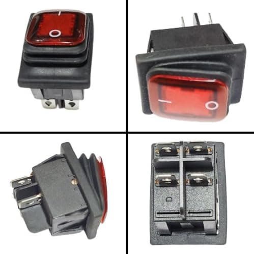 - Specification of Waterproof Rocker Switch 4Pins 16A 250V Push Button Switches with LED KCD4 Red PACK OF 1