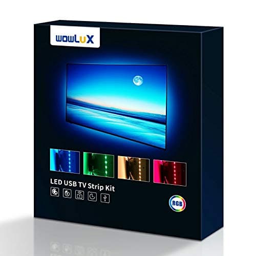 Led Strip Light, 2M/6.56ft RGB TV Backlight Kit for 40-60inch TV Lights Bias Lighting with 24 Key IR Remote Control, USB LED Light Strip for TV LED Backlight.