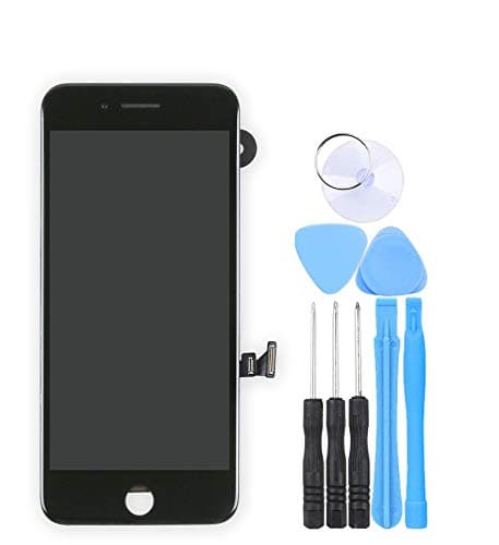 LL TRADER Screen Replacement for iPhone 7 Plus (5.5 inch) LCD Touch Digitizer Full Display Assembly with Front Facing Camera Proximity Sensor+Ear Speaker+ Repair Tools (Black)