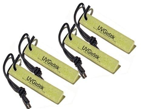 UVPaqlite 4 Pack UVGloStik- Reusable Glow Stick