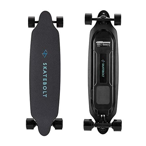 SKATEBOLT Electric Skateboard Longboard with Remote Controller, 25 MPH Top Speed, 18.6 Miles Max Range, Dual Motors, 8 Layers Maple with Updated Board - 2nd Generation