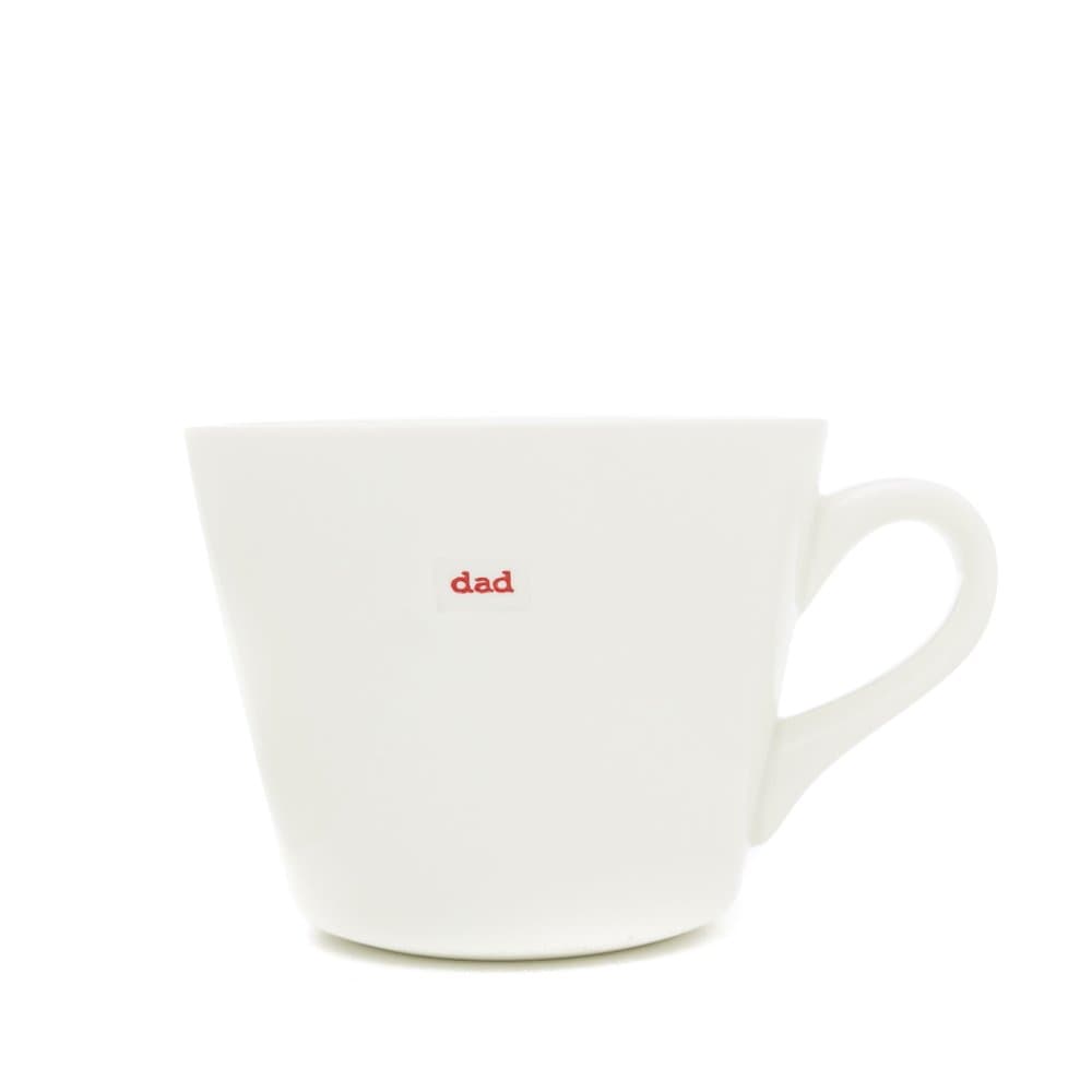 Keith Brymer Jones - Word Range - Standard Ceramic White Mug - dad - 350ml - Gift Boxed