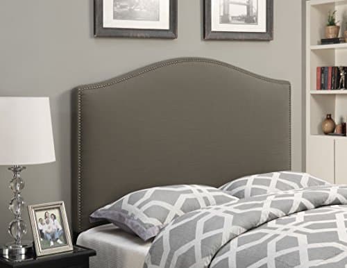 Pulaski Camel Back Upholstered Headboard, Taupe, Full/Queen